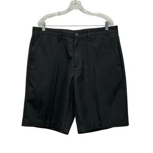 Ashworth Golf Shorts Men's Size 36 Black Athleisure Flat Front Sporty Travel